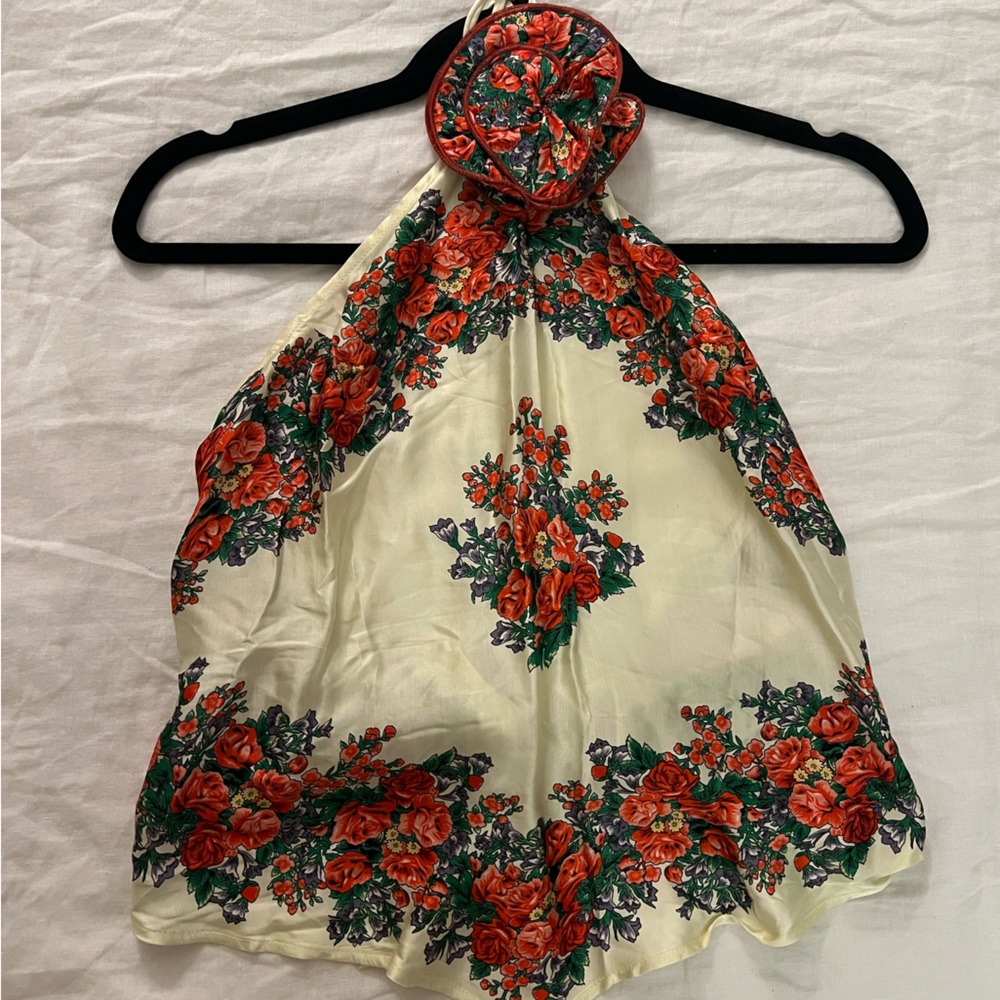 Magda Butrym floral appliqué babdana top - Picture 6 of 7